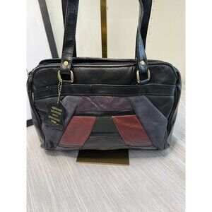 Vintage Multi Color Patchwork Handbag Soft Flexible authentic Leather medium